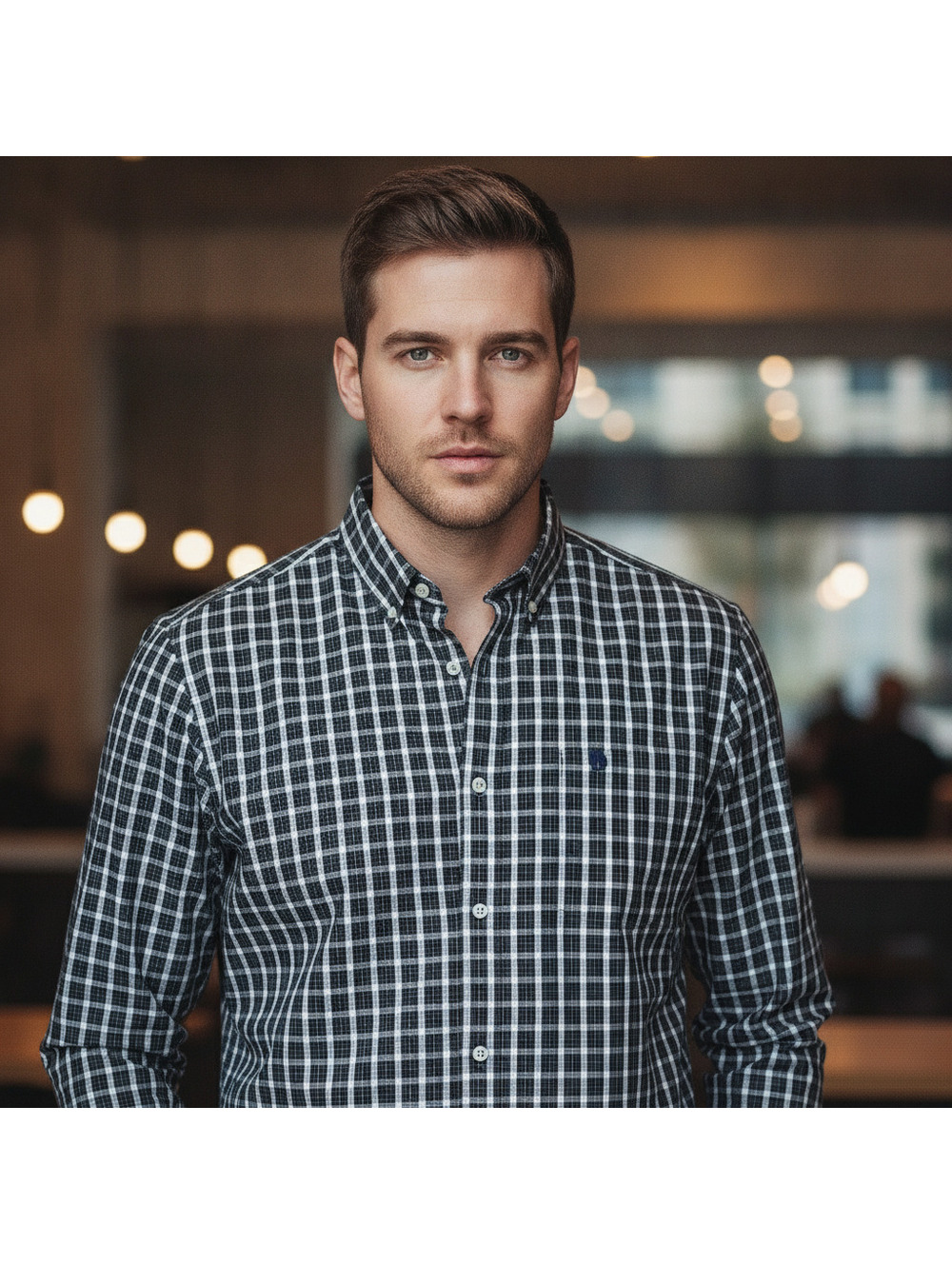Chaps Button-Down Shirt, Size XL, Plaid, Olive, Navy, Red, White